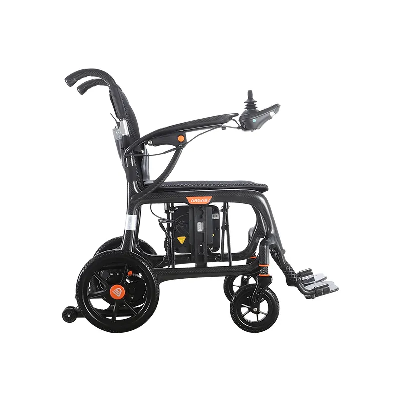 קומפקטי נייד קל משקל חשמלי מתקפל כיסא גלגלים לנסיעות מתקפל קל משקל חשמלי