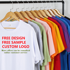 T-shirts promotionnels à prix d'usine, 180 g/m², mélange coton-polyester, t-shirt uni à col rond pour homme, logo personnalisable - Product Image 2