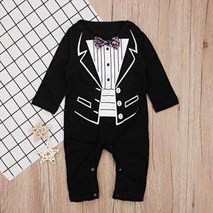 Capretti Del Bambino di modo Del Ragazzo Signore Vestiti Neonato Pagliaccetto Del Bambino Della Tuta Primavera Del Manicotto Lungo Arco Festa di <span class=keywords><strong>Compleanno</strong></span> Vestiti del Vestito di Vestito - Product Image 3
