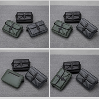Nouveau sac messager pour homme en PU imperméable et résistant à l'usure, avec grande capacité et plusieurs poches, sac à bandoulière