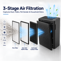Purificateur d'air commercial à haute performance (CADR) pour la protection contre le charbon, la fumée, la poussière et les pollens, idéal pour les restaurants et les magasins de détail, avec options OEM, ODM, CE, FCC