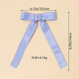 Acessórios de Cabelo Personalizáveis para Meninas: Presilhas de Cabelo de Fita e Acessórios de Cetim com Cauda Longa de Princesa e Estilo Marinheiro, Atacado para Boutiques Infantis - Product Image 5