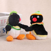 Magnetische kantelbare pinguïn knuffelhanger sleutelhanger klein dieren ornament fruit rugzak hanger kindercadeau PP polyester