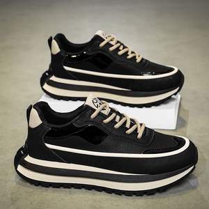 Men's New Breathable Mesh Upper Low-top Dad <b>Running</b> Shoes Versatile Trendy Thick-soled TPR Midsole Soft Height-increasing - Product Image 3