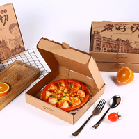 Individuell Bedruckte Design Eco Faltkartons in Verschiedenen Größen und Farben für Pommes, Hähnchen, Pizzas – Aus Wellpappe, zum Mitnehmen, Unbedruckt