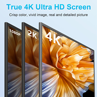 Écran de moniteur portable 4K de 13,3 14 15,6 17,3 pouces, moniteur TV portable en option