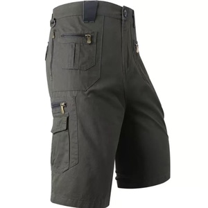 Shorts <span class=keywords><strong>cargo</strong></span> en coton pour hommes, coupe ample et droite, taille grande, tendance, décontracté, mi-long, multi-poches, avec cordon de serrage - Product Image 5