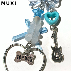 Dễ Thương Sáng Tạo Cô Gái Cá Tính Kim Loại Keychain Ngọt Ngào Bow Gấu Guitar Mặt Dây Chuyền Phụ Kiện - Product Image 5