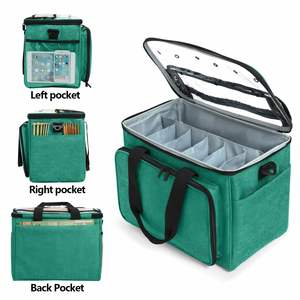 Large Capacity Yarn <b>Storage</b> Bag with Handle <b>Knitting</b> Bag Yarn Organizer for Crochet Hooks - Product Image 1