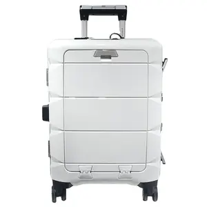 Sert kabuk seyahat bagaj seti ön açılış ile dizüstü bilgisayar bardak tutucu iş bavulu