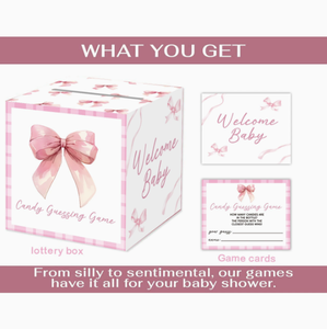 DAMAI Baby Shower <b>Decorations</b> Game Card Box Gender Reveal Party Supplies Pink Butterfly Blue <b>Elephant</b> for Reveal Party Vote Box - Product Image 3