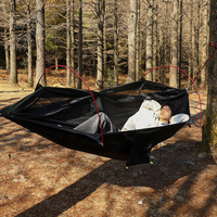 Hamac double pliable en nylon 2024, tente moderne pour le camping en plein air, lit pare-soleil, moustiquaire portable pour la salle de sport