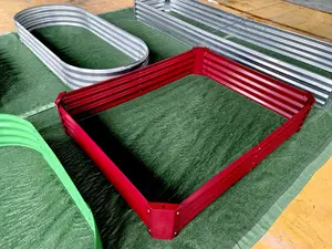 Nieuwe Stijl Gegalvaniseerd Staal Verhoogde Tuin Bed Voor Groente Bloem Planter