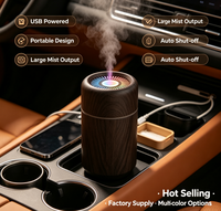 Diffuseur d'arômes mini à grain de bois, alimentation USB, humidificateur à brume froide, options multicolores, pour maison, voiture, hôtel – Approvisionnement direct usine