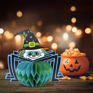 Decorazioni di Halloween: Pipistrelli, Zucche, Ornamenti di Carta a Forma di Pipistrello, Palline 3D a Nido d'Ape per Decorazioni Sospese per Feste - Product Image 5
