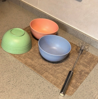 Bols à riz en paille de blé imprimés UV écologiques, incassables, légers et personnalisables – Ensemble de vaisselle pour la famille et l'extérieur