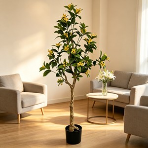 Fragrant-looking artificial sweet osmanthus branch with clustered tiny blooms for moon festival & tea <b>table</b> decor - Product Image 5