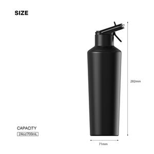 Özel Logolu Açık Hava Spor Salonu 2'si 1 Arada Paslanmaz Çelik Su Püskürtme Şişesi - Product Image 4