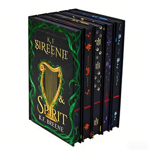 Talep üzerine kitap baskı ciltli mor folyo Stenciled boyalı püskürtülür kenarları moda Vintage roman kitap - Product Image 2