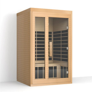 <strong>2</strong>-<strong>Person</strong> Modern Design Infrared <strong>Sauna</strong> Room Wood With Carbon Panel For Apartment Use