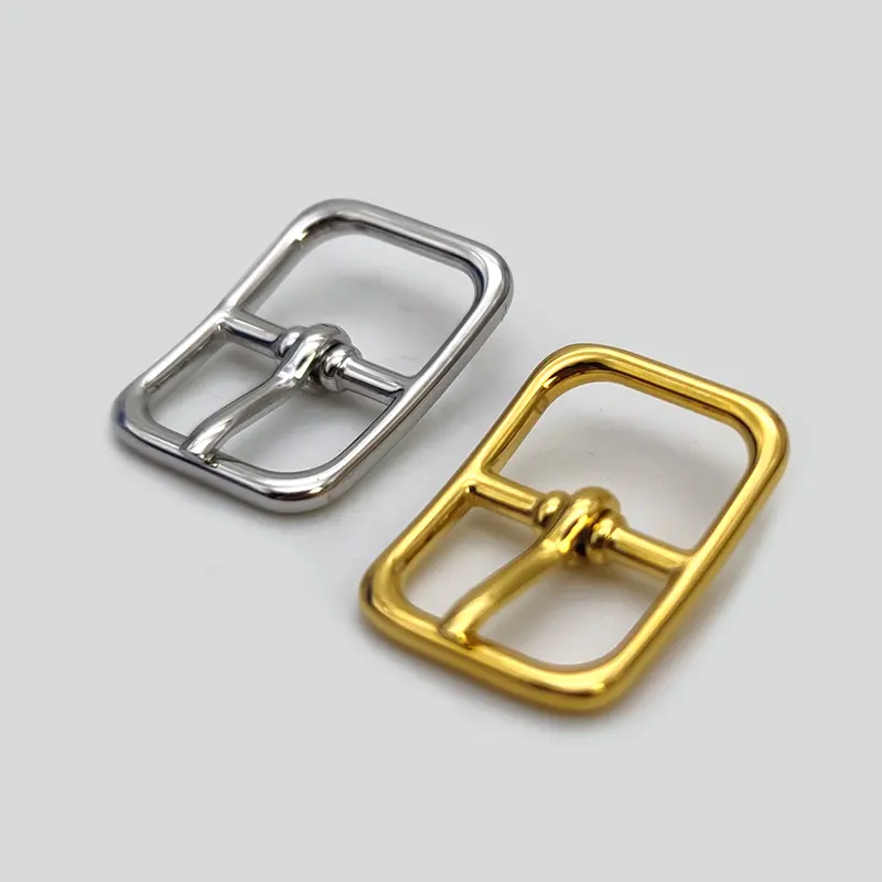 Carosung Wholesale High Quality 304 Stainless Steel 1/2" 3/4" Gold Silver Center Pin Buckles For Leather Belt