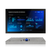Monitor Sentuh Industri Tahan Air IP69K 21,5 Inci SUS304 SUS316 Layar HMI PCAP Konektor M12 Panel Kokoh