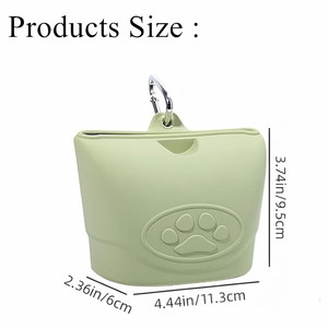 Portable Silicone <b>Dog</b> Food Pouch Leakproof BPA Free Treat Bag Pet Snack Bag for Small Animals Outdoor <b>Walk</b> - Product Image 3