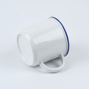 Tasse en émail vintage écologique tasse à café ou à thé tasse vintage cadeau décor rustique tasse de camping - Product Image 3