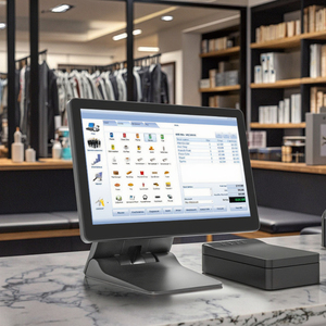 15.6 + 11.6-inch Màn hình kép cảm ứng <span class=keywords><strong>POS</strong></span> hệ thống tất cả-trong-một Máy <span class=keywords><strong>VFD</strong></span> Hiển thị hỗ trợ M.2 2.5 đĩa cứng cắm và rút - Product Image 1