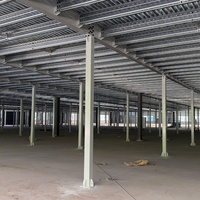 Plateforme en acier de qualité industrielle pour entrepôt, système de plancher de mezzanine robuste et anti-corrosion, conception personnalisable pour un stockage efficace