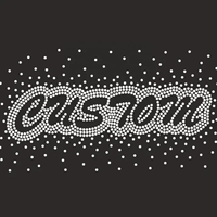 Personnalisable Durable Lavable Crystal Bling Lip Rhinestone Conceptions de transfert de chaleur 'Kiss Cancer Goodbye' Sensibilisation Bling Kiss