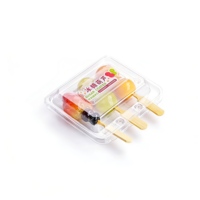 Boîte en plastique transparente rectangulaire en PET, écologique et alimentaire, pour la vente en gros, avec 3 mini-piques à sucre légères et tendance