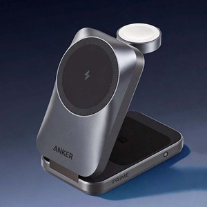 Foldable 3-in-1 Wireless Charging Station 25W Max Active Cooling Portable Multi Device Charger - Product Image 1