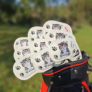 Couverture de tête de fer en cuir PU noir <span class=keywords><strong>Golf</strong></span> Portable pour 3 4 5 6 7 <span class=keywords><strong>8</strong></span> 9 Clubs PW <span class=keywords><strong>SW</strong></span> AW pour Iron Club - Product Image 5
