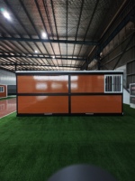 Maison préfabriquée pliable de type X personnalisable avec terrasse et escalier pour usage en appartement