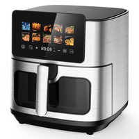 Giayol Square Luxury 8L Friteuse intelligente grande capacité Écran LCD Four électrique multifonction Double panier Ménage