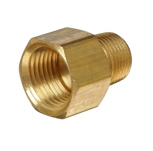 Adaptateur de raccord de tuyau hexagonal en laiton avec filetage NPT femelle 1/2 pouce x filetage NPT mâle 1/2 pouce - Product Image 5