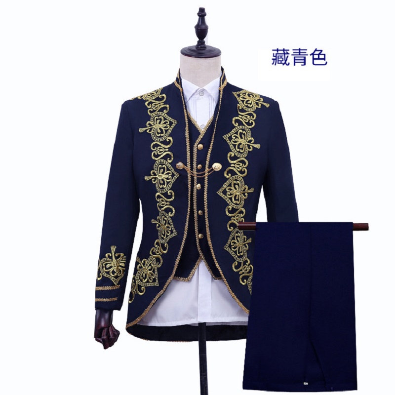 Men King Prince Renaissance Medieval Cosplay Costume Set