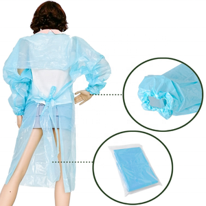 Prix bon marché jetable robe en plastique CPE avec manchon boucle de pouce manchette 35g/40g/45g - Product Image 5