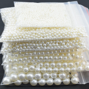 ลูกปัดมุกเทียมหลานตง สีขาวบริสุทธิ์ สีเบจ ขนาด 6 มม. ทำจากพลาสติก ABS อุปกรณ์ตกแต่งเครื่องประดับสำหรับงาน DIY - Product Image 4