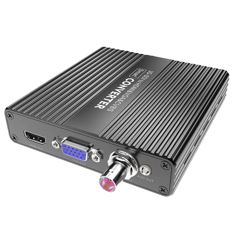 SDI VGA 1080p ses Video senkronize yayın seviyesi SDI-VGA ses dönüştürücü