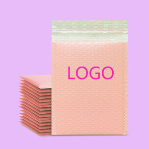 Bolsa de Burbujas de Película Coextruida Rosa Nude Biodegradable y Ecológica de 20x25+4CM de Grosor para Cosméticos, Joyería, CD, con Logotipo Personalizado - Product Image 1