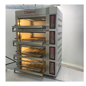 เตาอบเบเกอรี่เชิงพาณิชย์ Melentino Melentino Ml-eo-8 Bibo 4 ชั้น 8 ถาด สำหรับร้านเบเกอรี่แบบ Artisan เตาอบ 4 ชั้น รุ่น Ml-eo-8 Bibo 4 - Product Image 1