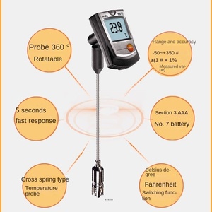 Thermomètre Testo 905-T2 avec sonde d'insertion longue, réponse rapide, IP55 pour les mesures de surface - Product Image 4