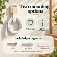 Sangles organisatrices de câbles pour appareils électroménagers, pour le rangement des câbles de cuisine, avec fixations adhésives ou à vis pour machines à café et petits appareils.