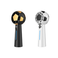 Anfuyou Neuheit Fußball-Werbegeschenk 1800mAh Handventilator Stufenlos 100 Gänge Starker Wind Digitale Anzeige Tragbarer Fußball-Fan-Ventilator