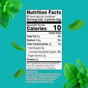 <span class=keywords><strong>Chewing</strong></span>-<span class=keywords><strong>gum</strong></span> <span class=keywords><strong>sans</strong></span> aspartame DC24 DAILY CARE au xylitol, <span class=keywords><strong>sans</strong></span> <span class=keywords><strong>sucre</strong></span>, pour les caries, saveur naturelle de gaulthérie, <span class=keywords><strong>sans</strong></span> gluten, végétalien - Product Image 2