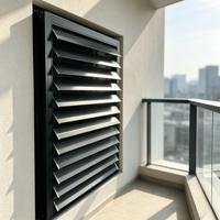 Panneau de persienne solaire fixe en aluminium pour façade de bâtiment et ventilation industrielle, volets écologiques