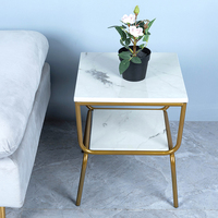 Table basse personnalisée en fer forgé de luxe pour salon