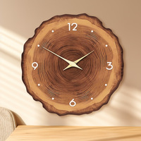 Jam Dinding Kayu Modern Quartz Silent Ring untuk Ruang Tamu - Desain Minimalis High-End Tersedia Dropshipping Grosir